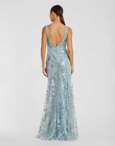 Vestido de noche de longitud larga transpirable antiestático elegante sin mangas con cuello redondo, ropa Formal de talla grande bordada a mano - Product Image 2