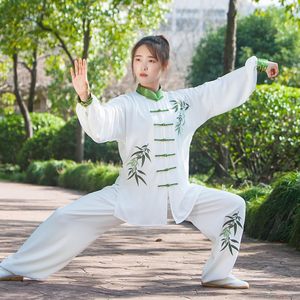 Broderie à la main unisexe Tai Chi uniforme coton chinois Kung Fu porter costume d'arts martiaux pour hommes et femmes - Product Image 2