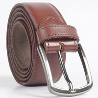 Ceintures de luxe pour hommes en cuir de vache véritable pleine fleur avec boucle ardillon en alliage marron, personnalisables, service OEM du Pakistan