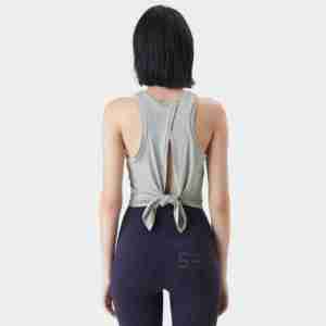 Casual Basic Sleeveless <b>Crop</b> <b>Tops</b> Femme Women Tank <b>Top</b> Round Neck Racerback Ribbed Tank <b>Top</b> - Product Image 4