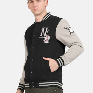 Best Selling Men's Varsity Jackets Custom OEM Service Breathable Canvas Stand Collar High Street Winter Excellent Quality Cheap - Product Image 4