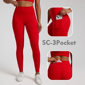 Mallas de Yoga de cintura alta de colores Premium para mujer, pantalones de Fitness sin costuras, entrenamiento, correr, gimnasio, ropa deportiva - Product Image 2