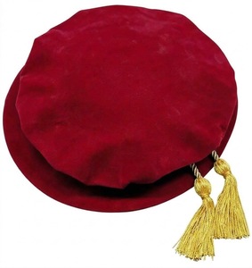 Gorro de Graduación de Poliéster Mate Aterciopelado, Gorra de Doctorado con Borla Dorada, Unisex, para Adultos, Uso Escolar, Talla XL, Accesorio para Ceremonias - Product Image 1