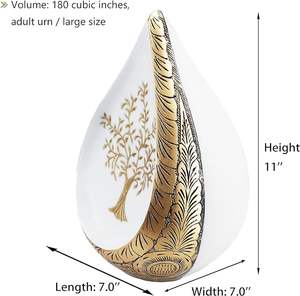 Montañas Aluminio Lágrima Cremación Urnas Mejores Precios Al Por Mayor Para Funeral Lágrima Adultos Urnas - Product Image 2