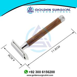 Maquinilla de Afeitar Profesional de Doble Filo con Mango de Madera, Maquinilla de Afeitar Clásica de Seguridad para Hombre y Mujer, Bikini, Venta al por Mayor en Pequeños Lotes - Product Image 3