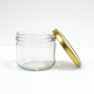 Bocal en verre Mason gaufré avec couvercle en métal, rangement hermétique pour un usage domestique parfait pour les recettes de collations alimentaires - Product Image 4