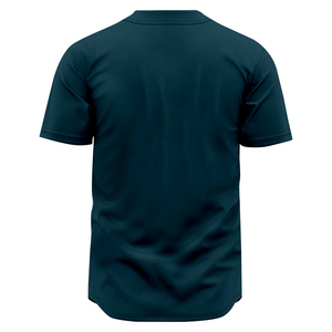 Maillot de baseball unisexe à manches courtes, personnalisable avec nom et logo d'équipe, respirant, séchage rapide, 100 % polyester, col en V – Vente chaude - Product Image 2