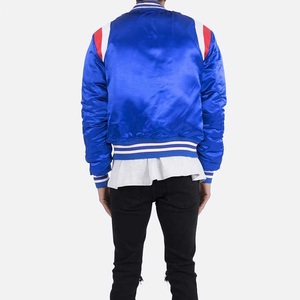 New Arrival <b>White</b> Color Premium OEM Windproof Outdoor Custom Winter High Quality College Satin Silk <b>Jackets</b> for <b>Men</b> Women - Product Image 3