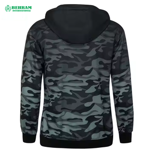 เสื้อฮู้ดซิปเต็มตัวสำหรับผู้ชาย ผ้าโพลีเอสเตอร์/คอตตอนฟลีซ เฟรนช์เทอร์รี่ ระบายอากาศ แห้งเร็ว เหมาะสำหรับฤดูหนาว - Product Image 2