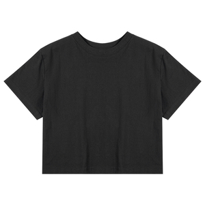 Camiseta corta de 210gsm para mujer, camisetas cortas teñidas lisas de alta calidad para niña, diseña tu camiseta de marca para hombre, envío DDP - Product Image 3