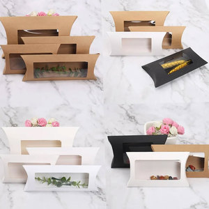 Pratique Pliant Noël Bonbons Biscuits Tarte Aux Fruits Rectangle Emballage Blanc Portable Transparent Fenêtre Vintage Papier Boîte Cadeau - Product Image 5