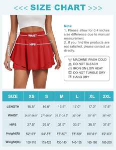 Vente chaude OEM ODM service entraînement sport course jupe athlétique femmes jupe de tennis jupes rouges plissées avec poches - Product Image 4