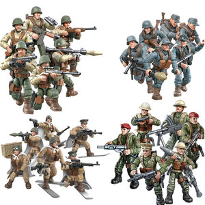 Ww2 soldats armée figurines d'action militaires Kits de modèles en plastique jouet allemand armée hommes pistolets armes équipement <span class=keywords><strong>militaire</strong></span> - Product Image 1