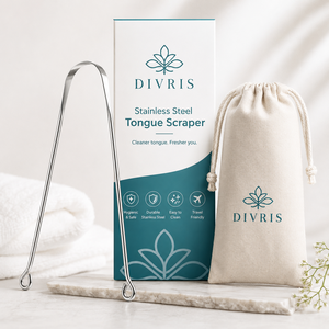 ที่ทำความสะอาดลิ้นรูปตัวยูสองด้าน Divris Copper พร้อมห่วงสำหรับทำความสะอาดช่องปาก - Product Image 6