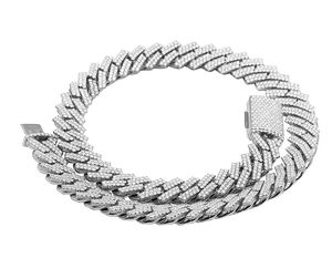 Exclusive 10K <b>White</b> <b>Gold</b> Thick Cuban Link Chain with Lab Grown Diamonds Fully Iced Out <b>Necklace</b> Jewelry for <b>Mens</b> Party Wear - Product Image 1