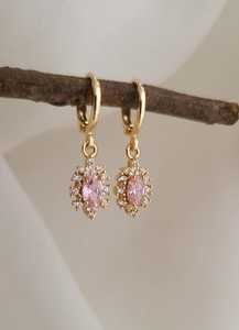 Pendientes de Zafiro Rosa con Certificado IGI, Chapados en Oro Rosa de 18K, Plata de Ley 925, Diseño Vintage de Filigrana, Regalo de Aniversario - Product Image 3