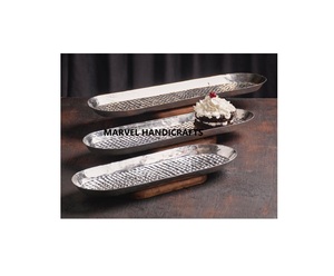 NOUVELLE TENDANCE PLATEAU DE SERVICE BOIS AVEC MÉTAL ARTISANAT DATE DE SERVICE HALWA CAKE EID RAMADAN CADEAU VAISSELLE PLATS DE SERVICE BOL DE SERVICE - Product Image 5