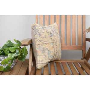 Luxury 14x14 Wool Pillow Vintage <b>Fluffy</b> Beige Kantha Patchwork Woven <b>Cushion</b> for Bedding Sofa Decor Portable 18x18 Inch Floor - Product Image 2