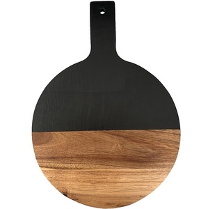 Tabla de cortar de madera de acacia Natural hecha a mano de alta calidad con mango Tabla de cortar de verduras barata para Cocina - Product Image 1