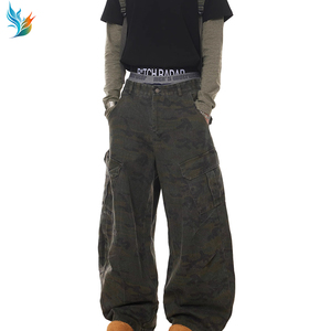 Uomini di alta qualità Streetwear in cotone poliestere traspirante a gamba dritta tasche oversize <span class=keywords><strong>pantaloni</strong></span> Cargo mimetici - Product Image 3