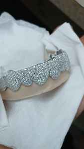 Custom Lab Grown Diamond Grillz Hiphop Body Jewelry for Men 10k 14k 18k Gold 925 <b>Silver</b> Engagement Gift - Product Image 5