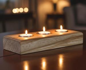 100% bougeoir en bois de haute qualité usine directe en bois de luxe écologique décoration de noël en bois d'acacia à bas prix - Product Image 5