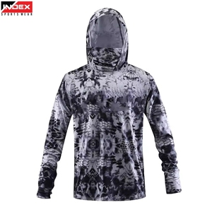 Chemise de pêche à capuche camouflage pour homme avec masque facial, protection anti-UV UPF 50, pull à manches longues - Product Image 1