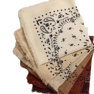 ผ้าพันคอผ้าฝ้ายแบบยูนิเซ็กซ์ ผ้าพันคอเนื้อนุ่ม ระบายอากาศได้ดี ผ้าพันคอสี่เหลี่ยมสำหรับผู้ชาย ผู้หญิง ผ้าโพกผม ผ้าพันคอคลุมหน้า สไตล์กลางแจ้ง - Product Image 1