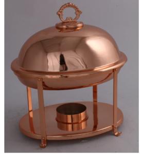 Plato de frotamiento de hotel de acero inoxidable con acabado en oro rosa con soporte para bodas y artículos de comedor de hotel plato S en Tarifa mayorista - Product Image 3