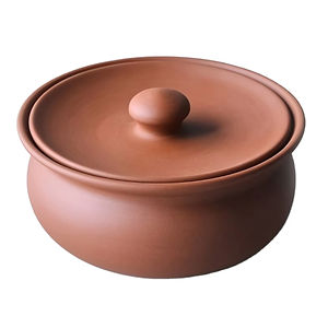 ขายตรงจากโรงงาน หม้อดินเผาใส่อาหารบิรยานี ขนาด 1 ลิตร แบบใช้แล้วทิ้ง เป็นมิตรกับสิ่งแวดล้อม สีน้ำตาล ลายชนเผ่า บาลาห์กัต มัธยมปัฎษฐ์ - Product Image 1