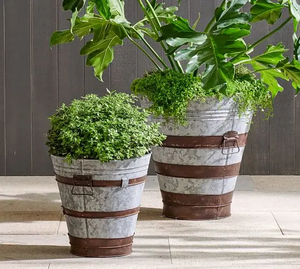 Jardinières décoratives en fer galvanisé de taille personnalisée à forte demande Pots de fleurs en métal les plus vendus pour la décoration de salon de jardin et de maison - Product Image 5