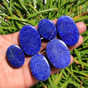 Lapislázuli natural piedra preciosa cabujón suelto azul real lapislázuli suave espalda plana pulido septiembre piedra de nacimiento para joyería - Product Image 2