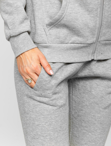 Ensemble deux pièces de survêtement personnalisé pour femmes Ensembles pantalons et sweat à capuche délavés avec broderie vintage Survêtements pour femmes OEM - Product Image 6