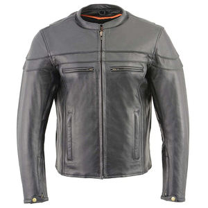 <b>Light</b> Weight <b>Men</b> Leather <b>Jacket</b> Durable Casual Plain Windproof Leather Fashion <b>Jacket</b> for sale in reasonable price - Product Image 1