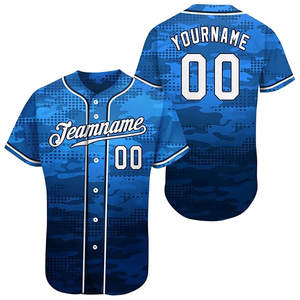OEM unisexe Baseball Jersey bouton chemises à manches courtes Hipster uniformes de sport Logo personnalisé 100% Polyester respirant vente en gros - Product Image 2