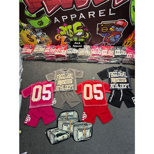 2025 nueva moda de verano sólido para hombre, conjunto de pantalones cortos de 2 piezas, logotipo personalizado, camisetas de punto de secado rápido de alta calidad, pantalones cortos para Casual - Product Image 1