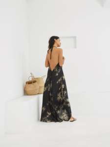 Robe d'été pour femmes Tie Dye Maxi Long Floor-Length Sleeveless High Waist Loose Fitted for Holiday Resort Outfit - Product Image 2