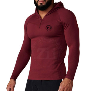 Nueva Llegada, Sudaderas con Capucha de Compresión de Alta Calidad, Transpirables y Ligeras, para Hombre, Tallas Grandes, Diseño Personalizado, Material de Spandex/Poliéster - Product Image 1