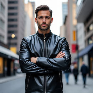 เสื้อแจ็กเก็ตหนังสำหรับนักขี่จักรยาน2024เสื้อแจ็กเก็ตมอเตอร์ไซด์หนังแท้สำหรับฤดูหนาวฤดูใบไม้ร่วง - Product Image 2