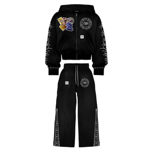 Conjunto de Pantalones Casuales de Calle Personalizados para Hombre y Mujer, de Alta Calidad, 100% Algodón, Ligeros, con Sudaderas Personalizadas y Pantalones Acampanados - Product Image 1