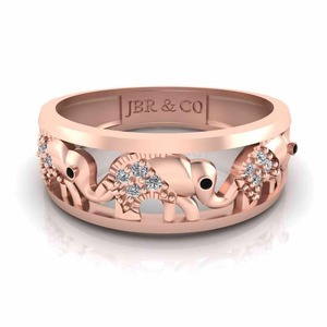 Bague de mariage en argent sterling 925 avec diamant rond plaqué or rose fait à la main pour femme au meilleur prix - Product Image 1