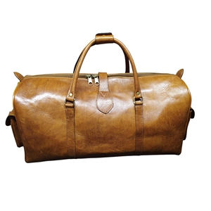Handmade Moroccan Genuine Leather <b>Duffel</b> <b>Bag</b>-Vintage Weekender Travel <b>Bag</b> with Zipper Closure Large Capacity for Men & Women - Product Image 3