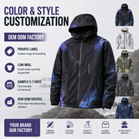 Veste à capuche thermochromique personnalisée IKDEER pour homme, résistante à l'eau, respirante, pour la rue et l'extérieur