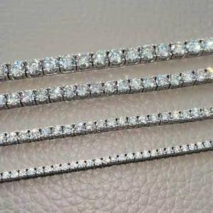 Luxury Certified VVS1 Cut Moissanite Tennis Diamond Necklace 925 <b>Fine</b> <b>Jewelry</b> All Sizes Available Wholesale - Product Image 4