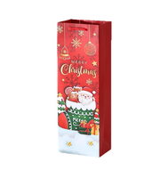 Sac cadeau de bouteille de vin unique conçu sur mesure Emballage durable à poignée torsadée de champagne pour Noël Surface d'estampage à chaud