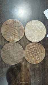 New design wooden coaster modern design home <b>bar</b> hotel use set of four round hottest selling coaster - Product Image 4