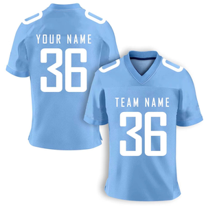 Camiseta de Fútbol Americano Personalizada de Manga Corta, 100% Poliéster, Antibacteriana, Unisex, para Adultos, para Prácticas Deportivas de Equipos - Product Image 5