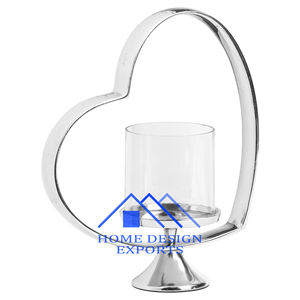 Bougie décorative de luxe pour la maison, en métal et en verre, bougeoir à bougie hurricane, vente chaude 2025 - Product Image 4