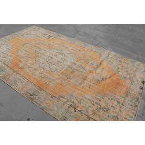 6.1x10.4 ft Rug, Large Vintage Rug, <b>Yellow</b> Polka dot Rug - Product Image 4