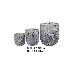 Macetas de cerámica envejecidas Atlantis grandes, macetas decorativas de arcilla rústica para plantas de exterior e interior - Product Image 5